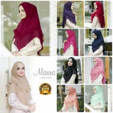 Premium Jilbab (Hijab) Kerudung Instan Khimar Syar'i Maharani Bergo Ceruti Marina Toko Berkah Online