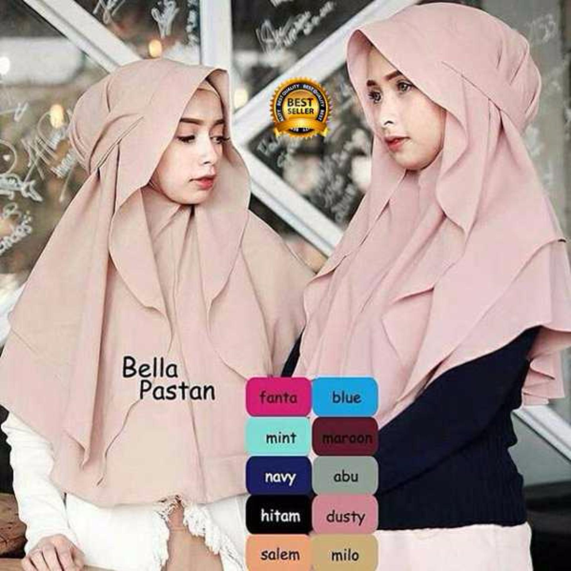 Premium Jilbab (Hijab) Kerudung Instan Khimar Syar'i Pashmina Instan (Pastan) Bella Toko Berkah Online