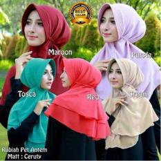 Premium Jilbab (Hijab) Kerudung Instan Khimar Syar'i Rubiah Pet Antem Ceruti Toko Berkah Online