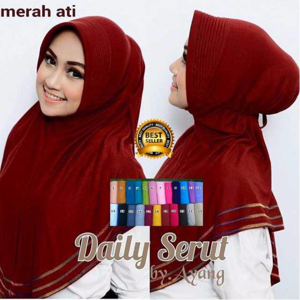 Premium Jilbab (Hijab) Kerudung Instant Daily Serut Toko Berkah Online