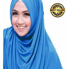 Premium Jilbab Instant Syria Rayna New Variant -BIRU Toko Berkah Online