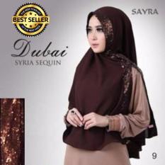 Premium Khimar Dubai Sequin Diamond – COKLAT TUA Toko Berkah Online