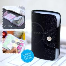 PREMIUM Dompet Kartu Nama 26 Slot /Dompet Kartu ATM/credit card OR 92-01 BLINK - Black