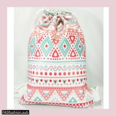 Premium String Bag/Tas Serut Tribal Pink