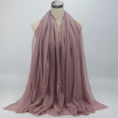 Premium Viscose Maxi Crinkle Cloud Jilbab Syal Selendang Lembut Islam Muslim 28 #-Internasional