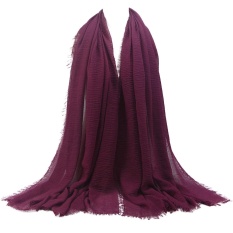 Premium Viscose Maxi Crinkle Cloud Jilbab Syal Selendang Lembut Islam Muslim PP15 #-Intl