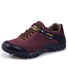 Pria Kulit Asli Olahraga Sepatu Daki Gunung Sepatu Gunung Pendakian Sepatu Trekking Sepatu Kulit Asli Pria Luar Ruangan Olahraga Sepatu Super Tahan lama Daki Gunung Sepatu Cahaya Gunung Pendakian Sepatu Trekking Sepatu Bepergian Sepatu