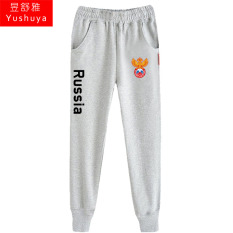 Pria Tim Jerman Kasual Celana Panjang Baju Sepak Bola Celana Olah Raga (Tim Rusia Heather Gray)