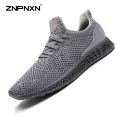 Pria's Sepatu Fashion Tren Olahraga dan Rekreasi Sepatu Nyaman Bernapas Men'S Shoes Outdoor Leisure Shoes Trend Sepatu (Abu-abu) -Intl