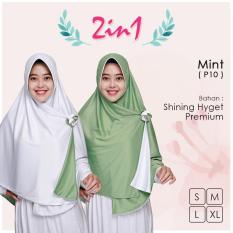Pricilla Jilbab Instan 2 In 1 - Mint
