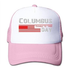 Print Adult Unisex Columbus Day 100% Nylon Mesh Caps One Size Fits Most Adjustable Caps - intl