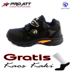 Pro ATT Kids Sepatu Anak Kunci Magnet Sepatu Sekolah Warna Hitam