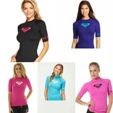 produsen baju fitness,renang,yoga ROXY HEARTED SHORT SLEEVE RASHGUARD