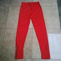 PROMO BAJU - 9783 LEGING CELANA PANJANG WANITA WARNA MERAH GROSIR KEKINIAN BAHAN SPANDEK