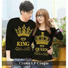 PROMO Couple Baju - Kaos Pasangan Online - King Queen LP Hitam