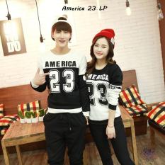 PROMO Couple Lengan Panjang - Kaos Pasangan Online - America 23 LP
