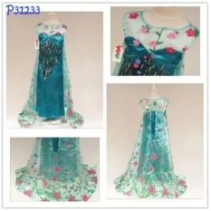 PROMO GAJIAN !!! Elsa Fever Frozen Baru / /Baju Anak Elsa Frozen