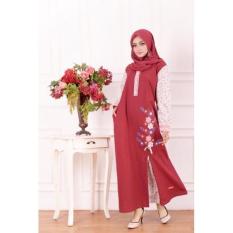 PROMO: GAMIS NIBRAS KATUN CIGARRET POLOS MOTIF BUSUI SYARI NB 135