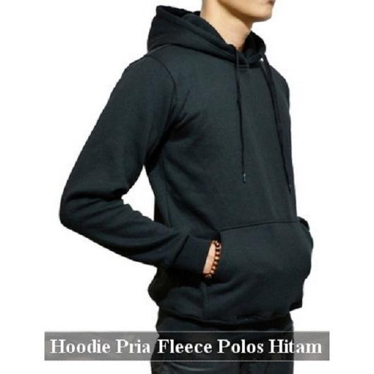 PROMO Jaket Pria - Sweater Cowok Murah - sweater jumper hoodie pria polos hitam fleece