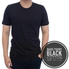 PROMO - JUAL KAOS DISTRO PRIA POLOS WARNA HITAM - KAOSDISTRO
