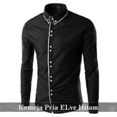 PROMO kemeja pria - kemeja Cowok online - Kemeja Elve hitam