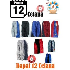 Promo Lusinan Dapat 12 Celana, Celana Santai, Celana Olahraga, Celana Pendek Pria Wanita M L XL XXL