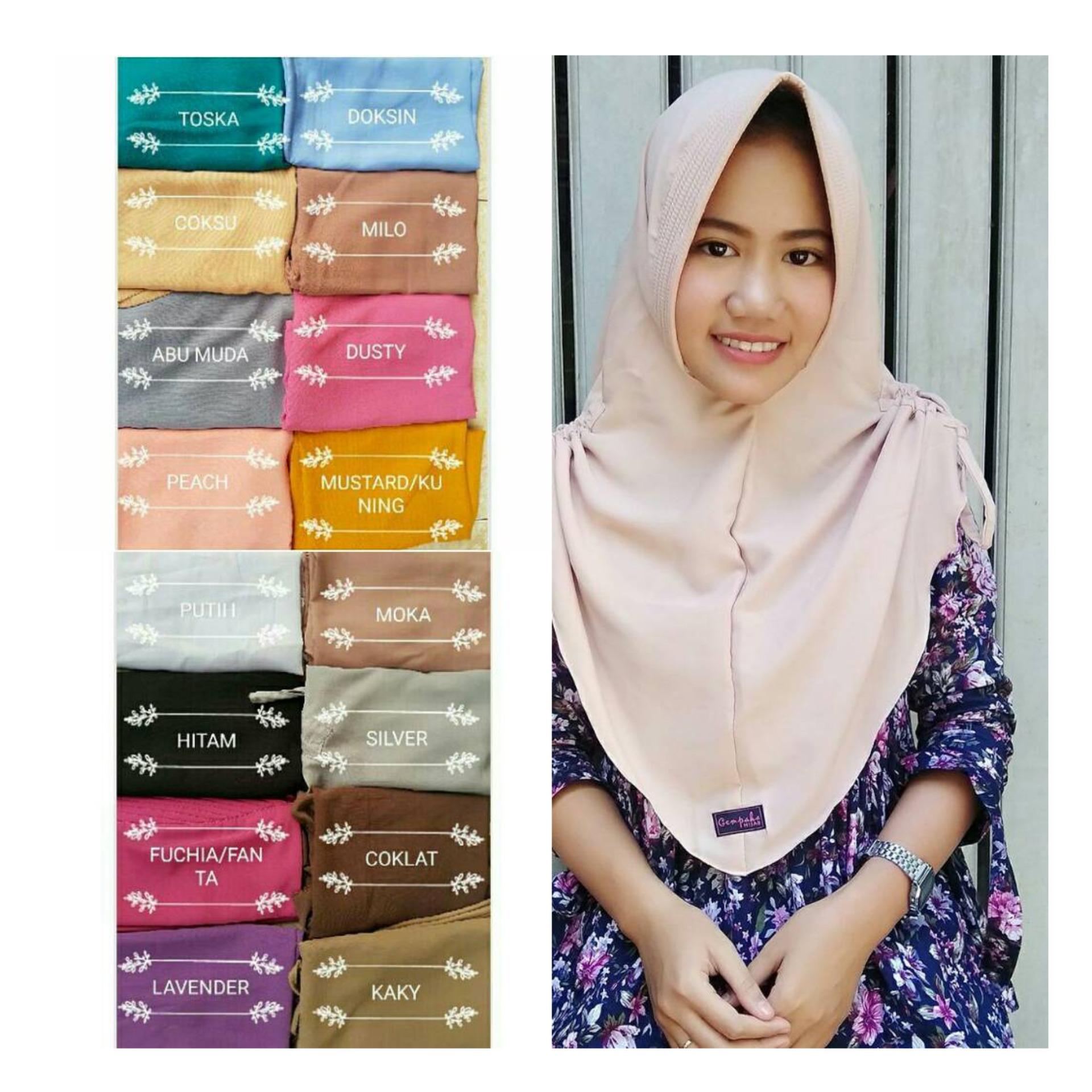 Promo Murah Hijab jilbab khimar talita serut kanan kiri Promo Murah Hijab jilbab khimar talita serut kanan kiri