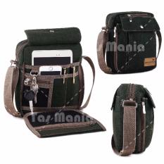 PROMO !!! Murah Tas Slempang Import Uncle Star Kanvas Militer Slempang Messenger Shoulder Bag - Dark Green