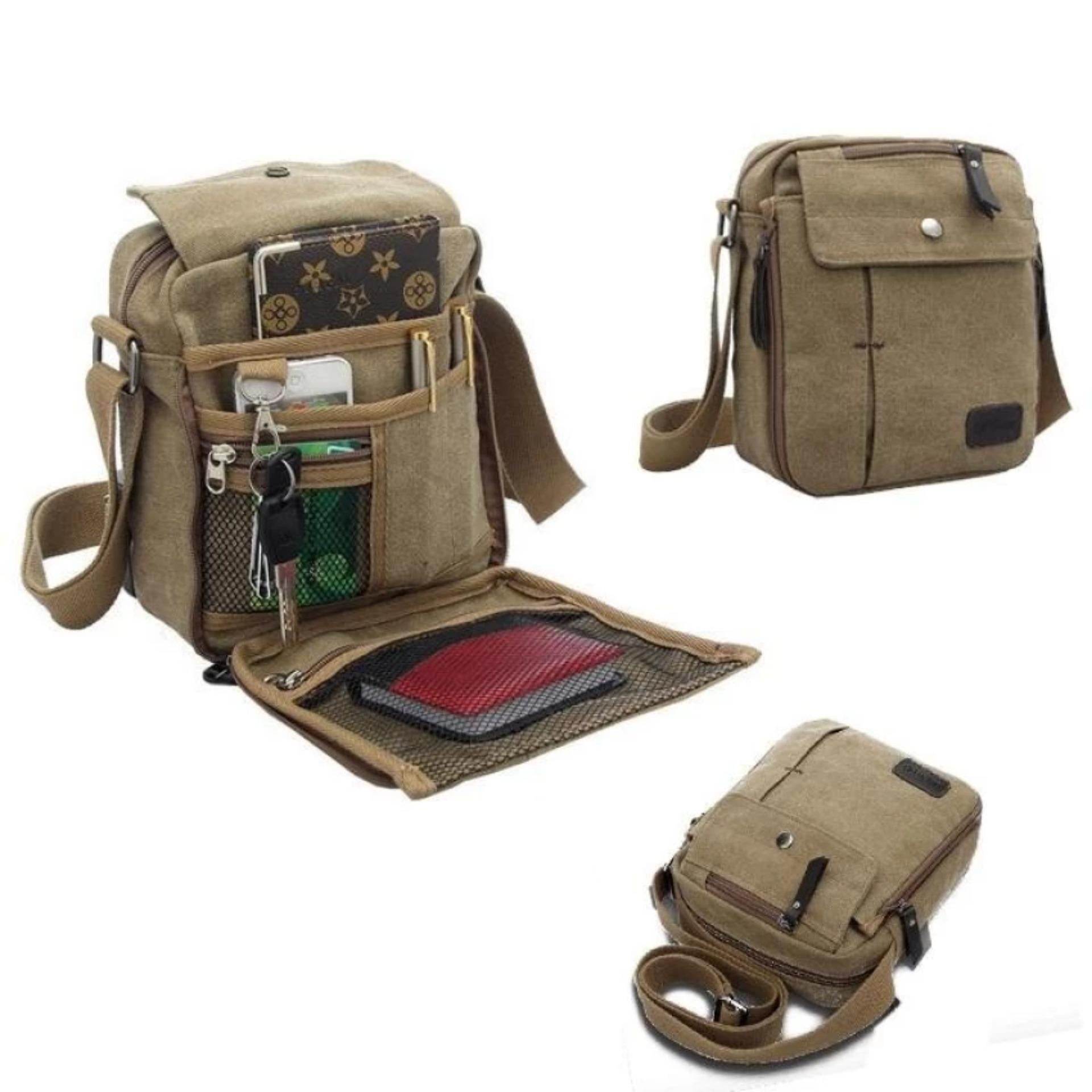PROMO !!! Murah Tas Slempang Import Uncle Star Kanvas Militer Slempang Messenger Shoulder Bag  