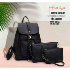Promo Tas Ransel Gendong Wanita Murah 3 In 1 Serut Pengait Kunci