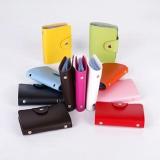 PROMO!!!Dompet Kartu Mini IMPORT isi 24 slot Leather SC 012 (Hotpink)