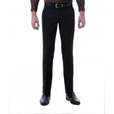 Prosperoz - Celana Panjang Formal Kantor Pria Bahan Kain - Bahan Twiss - Hitam - Slim Fit - ATEA