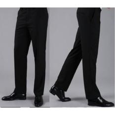 Prosperoz - PROMO - Celana Pria Kerja Formal - Panjang - Standart / Reguler Fit - Bahan Twist / Teflon - Hitam