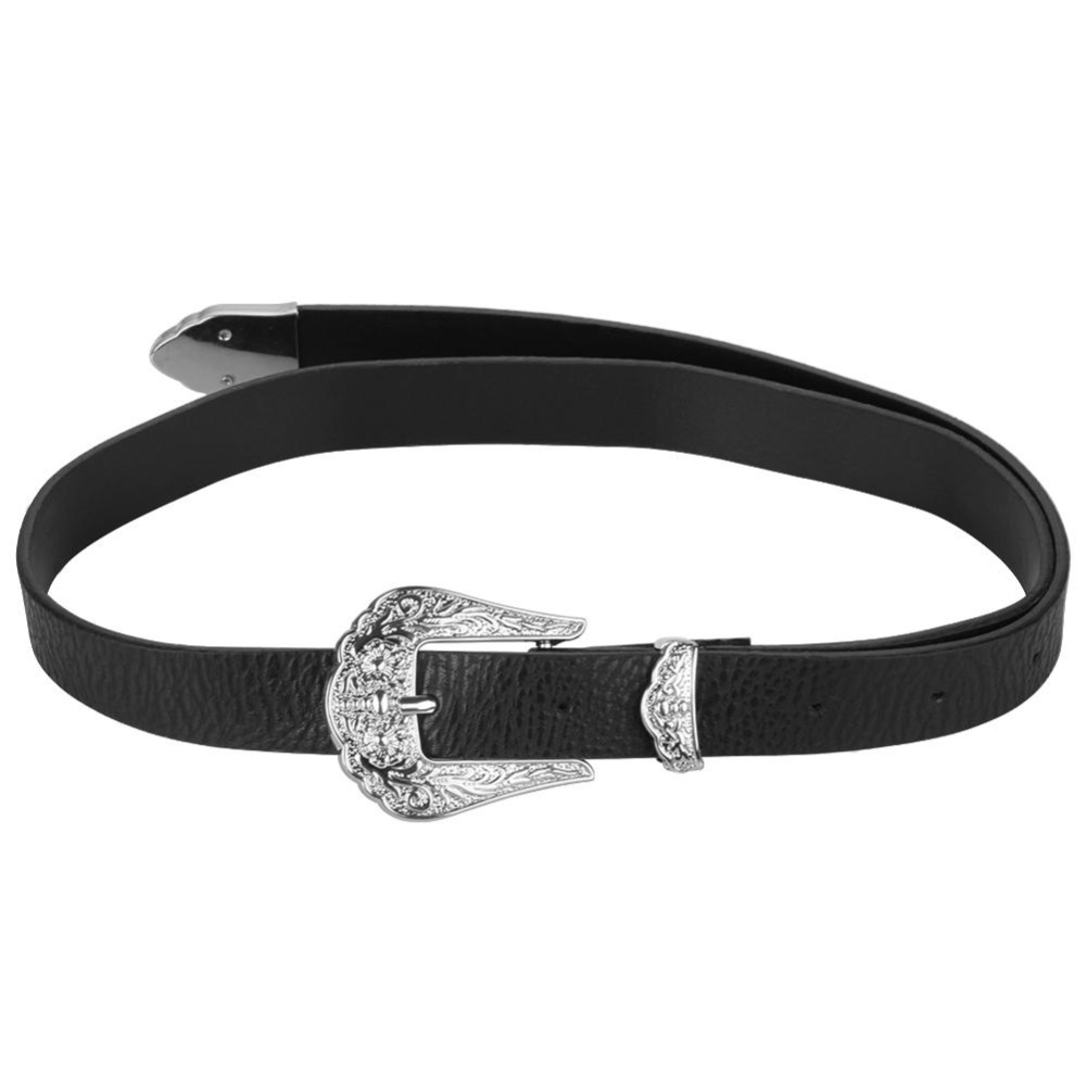 Pu Bellt Womens New Fashion Luxurious Style Classic Flower Carving Single Prong Buckle Design Slim Leather Belt Adjustable Waistband - intl Pu Bellt Womens New Fashion Luxurious Style Classic Flower Carving Single Prong Buckle Design Slim Leather Belt Adjustable Waistband - intl