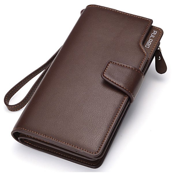 PULABO Dompet Pria Men Batam Kulit Branded Model Terbaru Long Wallet Zipper Credit Cards Mobile Phone Holder