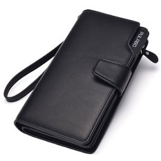 PULABO Dompet Pria Batam Branded Kulit Model Terbaru Men Long Wallet Zipper Credit Cards Mobile Phone Holder