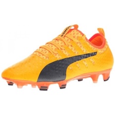 PUMA Mens EvoPOWER Vigor 1 FG Sepatu Sepak Bola, Ultra Kuning-Peacoat-Ikan Badut Oranye, KAMI-Internasional