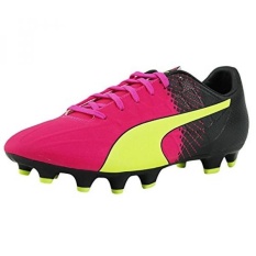 Puma Mens EvoSPEED 1.5 Trik FG Sepatu Pink GLO-Safety Kuning-Hitam-Intl