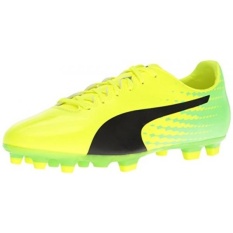 PUMA Mens EvoSPEED 17.4 AG Sepatu Sepak Bola, Keselamatan Kuning-Puma Black-Green Gecko, KAMI-Internasional