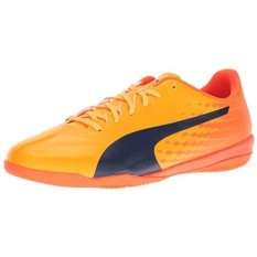 PUMA Mens EvoSPEED 17.4 Sepatu Sepak Bola IT, Ultra Kuning-Peacoat-ORANGE Ikan Badut, KAMI-Internasional
