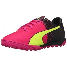 PUMA Mens EvoSPEED 4.5 Trik TT Edisi Terbatas Soccer Sneaker, Pink Glow/Safety Kuning, 11.5 D KAMI-Internasional