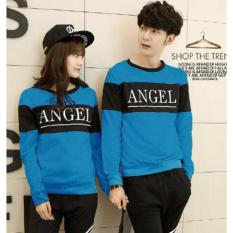 Pusat Baju Couple Online - Sweater Kapel Murah - Pasangan (Kembaran / Capel / Cope / Sama ) Lp Angel Biru