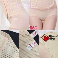 Pusat Bra Jakarta - Korset Perut Stagen / Pelangsing Perut Motif Titik 1160 - Cream
