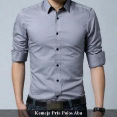 Pusat Kemeja Online - Baju Kemeja Termurah - Kemeja Pria Polos Abu Grary