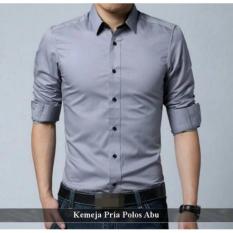 Pusat Kemeja Online - Baju Kemeja Termurah - Kemeja Pria Polos Abu Grary