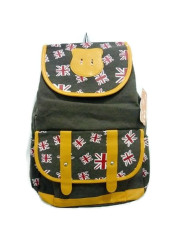 Pusat Ransel Tas Punggung Wanita Kanvas Woman Korea Import Backpack RS-315 - Hitam