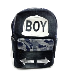 Pusat Ransel Tas Punggung Wanita Kanvas Woman Korea Import Backpack RS-530 - Dark Blue