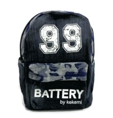 Pusat Ransel Tas Punggung Wanita Kanvas Woman Korea Import Backpack RS-534 - Dark Blue