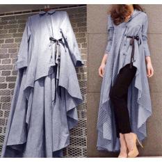 PusatFashion Dress Women Aurel Stripe - Biru