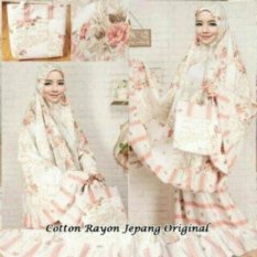 PusatFashion Mukena Katun Jepang Jasmin - Peach